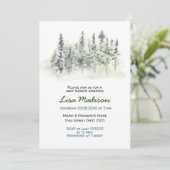 Woodland Forest Baby Shower Uitnodiging  (Staand voorkant)