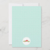 Woodland Forest Baby shower uitnodiging blauw (Achterkant)