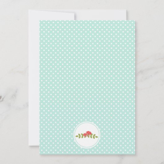 Woodland Forest Baby shower uitnodiging blauw (Achterkant)