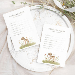 Woodland Forest Baby shower Wishes voor Baby Game