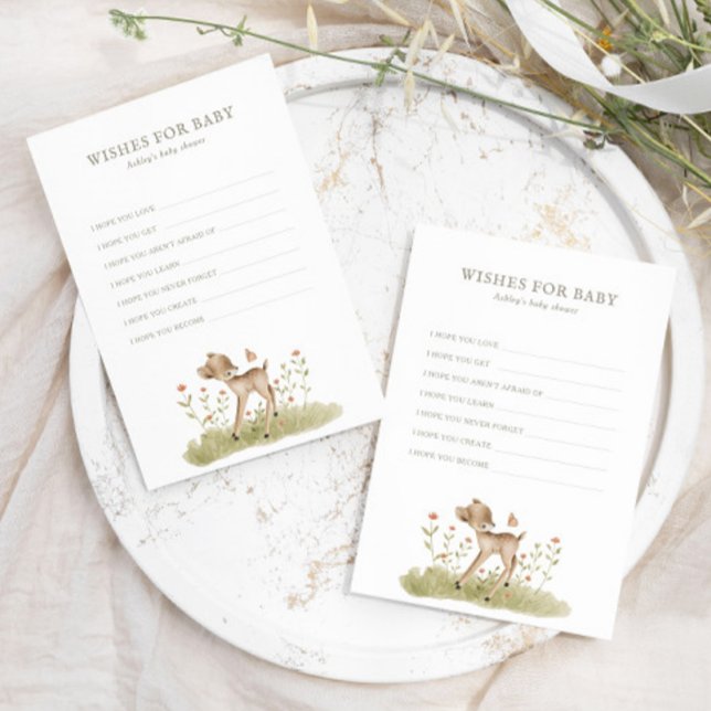 Woodland Forest Baby shower Wishes voor Baby Game (Creator heeft geüpload)