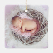  Woodland Forest Baby's eerste kerstdag Keramisch Ornament (Achterkant)