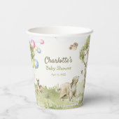 Woodland Forest Bearly Wait Baby Shower Papieren Bekers (Achterkant)