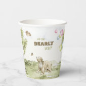 Woodland Forest Bearly Wait Baby Shower Papieren Bekers (Voorkant)