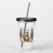 Woodland Forest Beer Acryl Drinkbeker (Achterkant)