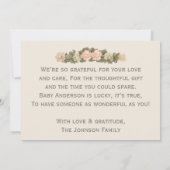 Woodland Forest Beer Bedankkaart (Achterkant)