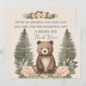 Woodland Forest Beer Bedankkaart (Voorkant / Achterkant)