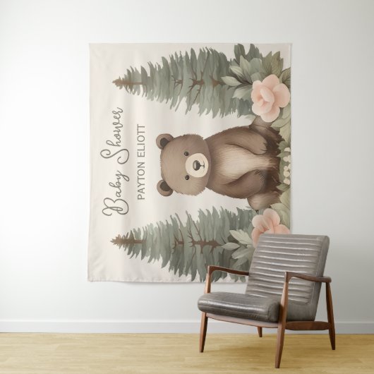 Woodland Forest Beer Wandkleed (In situ)