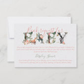 Woodland Forest Boeken voor Baby & Display Douche Kaart (Voorkant)