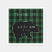 Woodland Forest Boy-Baby shower | houthakker Servetten (Voorkant)