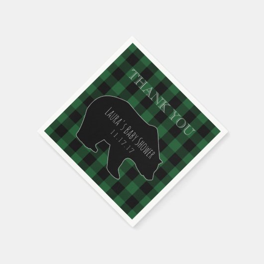 Woodland Forest Boy-Baby shower | houthakker Servetten (Hoek)