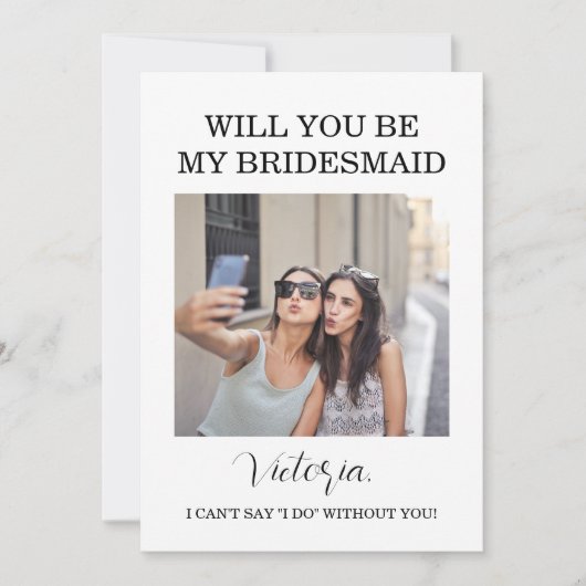 Woodland Forest Bridesmaid Informatie Kaart (Voorkant)