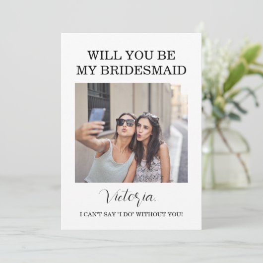 Woodland Forest Bridesmaid Informatie Kaart (Staand voorkant)