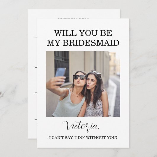 Woodland Forest Bridesmaid Informatie Kaart (Voorkant / Achterkant)