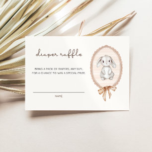 Woodland Forest Bunny Baby shower Luierkrabbel Informatiekaartje