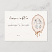 Woodland Forest Bunny Baby shower Luierkrabbel Informatiekaartje (Voorkant)