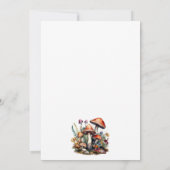 Woodland Forest Champignons Baby shower Kaart (Achterkant)