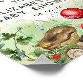 Woodland Forest Champignons Varen Script Welkom Poster (Hoek)