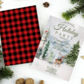 Woodland Forest Corporate Holiday Kerstparty Kaart