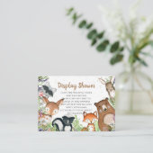 Woodland Forest Creatures Unwrapped Display Douche Informatiekaartje (Staand voorkant)