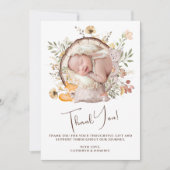 Woodland Forest dank u foto geboorte aankondiging (Voorkant)