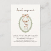 Woodland Forest Deer Baby Shower Book Request Informatiekaartje (Voorkant)
