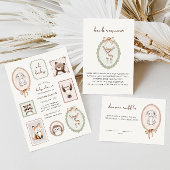 Woodland Forest Deer Baby Shower Book Request Informatiekaartje