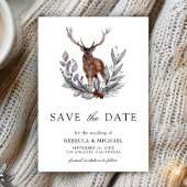 Woodland Forest Deer Fotobruiloft Save The Date