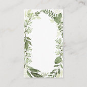 Woodland Forest Diaper Raffle Greenery Baby shower Informatiekaartje (Achterkant)