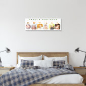 Woodland Forest Dieren Baby Boy Milestone Canvas Afdruk (Insitu (Slaapkamer))