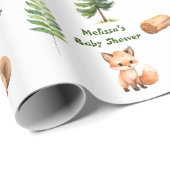 Woodland Forest Dieren Baby Jongen Douche Cadeaupapier (Rol Hoek)