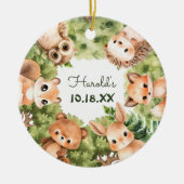 Woodland Forest Dieren Baby Jongen Keramisch Ornament (Voorkant)