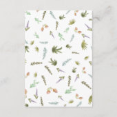 Woodland Forest Dieren Baby shower Boeken voor Bab Informatiekaartje (Achterkant)