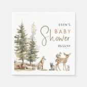 Woodland Forest Dieren Baby shower Servetten (Voorkant)