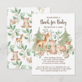 Woodland Forest Dieren Boek voor Baby Kaart (Voorkant / Achterkant)