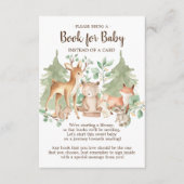 Woodland Forest Dieren Boek voor Baby Kaart (Voorkant)