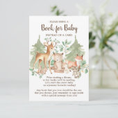 Woodland Forest Dieren Boek voor Baby Kaart (Staand voorkant)