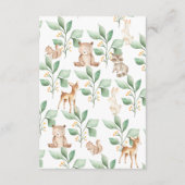 Woodland Forest Dieren Boek voor Baby Kaart (Achterkant)