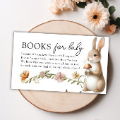 Woodland Forest Dieren Boeken voor Baby shower Informatiekaartje