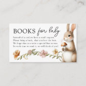 Woodland Forest Dieren Boeken voor Baby shower Informatiekaartje (Voorkant)