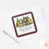 Woodland Forest Dieren Douche Plaid Boek Labels (Envelop)