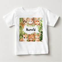 Woodland Forest Dieren Gepersonaliseerde jongen
