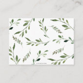 Woodland Forest Dieren Groen Breng een boek Informatiekaartje (Achterkant)