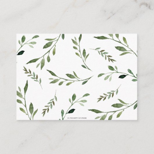 Woodland Forest Dieren Groen Breng een boek Informatiekaartje (Achterkant)