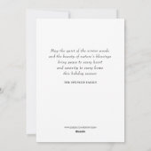 Woodland Forest Dieren Kerstvakantie Feestdagenkaart (Achterkant)