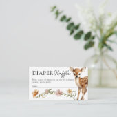 Woodland Forest Dieren Luier Raffle Baby shower Informatiekaartje (Staand voorkant)