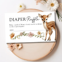 Woodland Forest Dieren Luier Raffle Baby shower