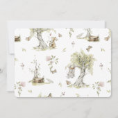 Woodland Forest Downloadbare Luier Raffle Ticket Kaart (Achterkant)