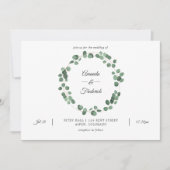 Woodland Forest Eucalyptus Greenery Wedding Kaart (Voorkant)