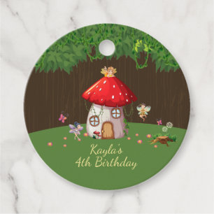 Woodland Forest, Fairy Birthday Bedankjes Labels